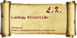 Laskay Krisztián névjegykártya